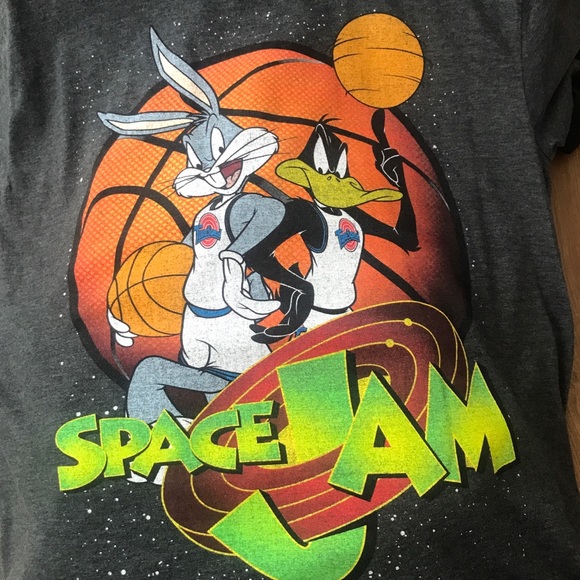 VTG Space Jam T-Shirt M Db Stitch Shirt Bugs Bunny Basketball Daffy Duc… - Picture 8 of 8